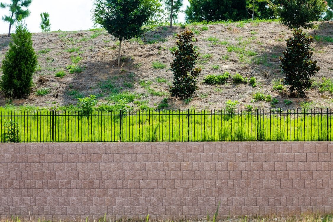 retaining wall on hillside aztech landscape 1012